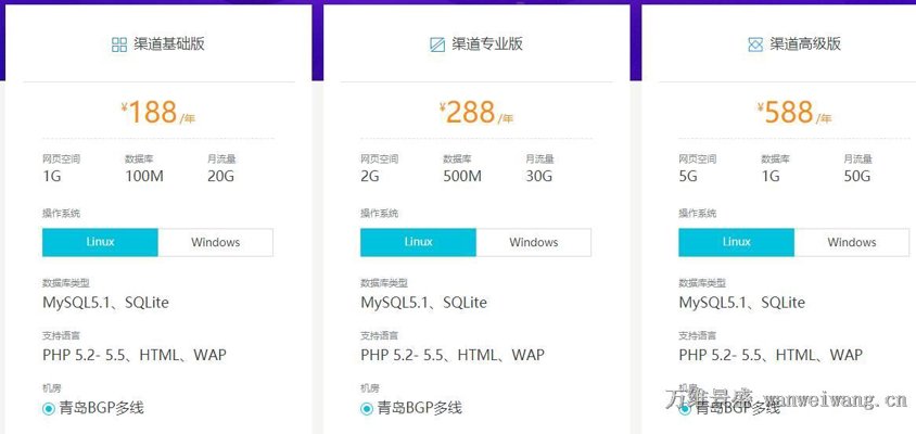 虚拟主机价格